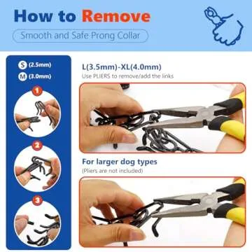 Supet Dog Training Collar, Adjustable No Pull Dog Training Collar with Buckle for Small Medium Large Dogs(Packed with One Extra Links)