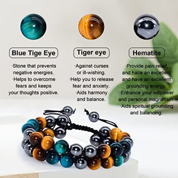 XonyiCos Triple Protection Healing Stone Bracelet