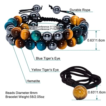 XonyiCos Triple Protection Healing Stone Bracelet