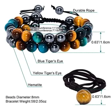 XonyiCos Triple Protection Healing Stone Bracelet