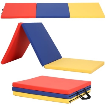 Gymnastics Tumbling Mats 2'x6'x1.6" - Thick, Portable & Easy to Clean