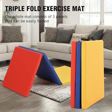 Portable Gymnastics Tumbling Mat - Durable 1.6" Thick