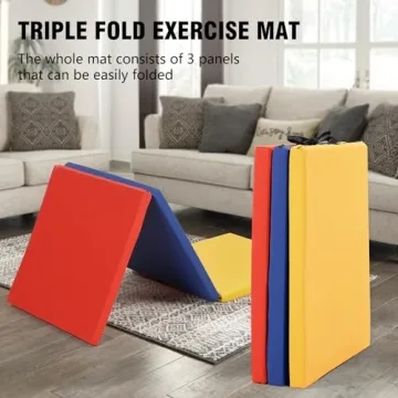 Portable Gymnastics Tumbling Mat - Durable 1.6" Thick