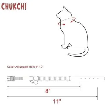 CHUKCHI Soft Velvet Safe Cat Adjustable Collar Bling Diamante with Bells,11 inch for Small Dogs and Cats (Pink)