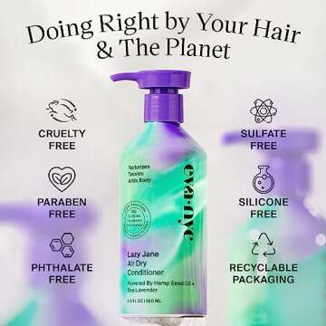 EVANYC Lazy Jane Air Dry Conditioner for Frizz Control
