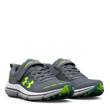 Under Armour Boys' Pre School Assert 10 Alternate Closure, (102) Mod Gray/Orange Blast/Orange Blast, 13.5K, US