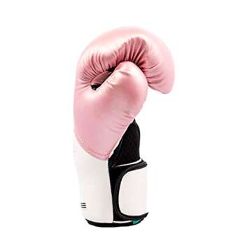 Everlast Pro Style Elite Exercise Workout Training Boxing Gloves for Sparring, Heavy Bag and Mitt Work, Size 8 Ounces, Pink/White