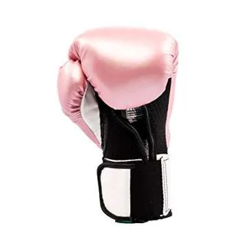 Everlast Pro Style Elite Exercise Workout Training Boxing Gloves for Sparring, Heavy Bag and Mitt Work, Size 8 Ounces, Pink/White