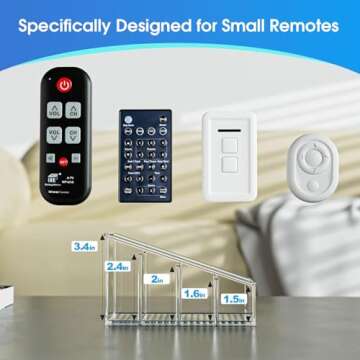 MaxGear Remote Control Holder Clear TV Remote control Storage Organizer Small Plastic Caddy for Home...