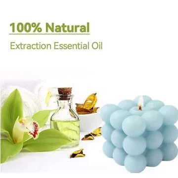 NatureMan Bubble Candles-Cube Soy Wax Candles, Home Aesthetics Decoration Candles, Handmade Scented Candle Set 3Pieces, Home Use or Gifting