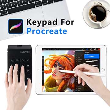 AOIKTYE Keyboard for Procreate, Procreate Accessories for iPad/Tablet/Laptop/Smartphone,etc, Procreate Keyboard-5.8 x 3.8 in (2nd Generation Black)