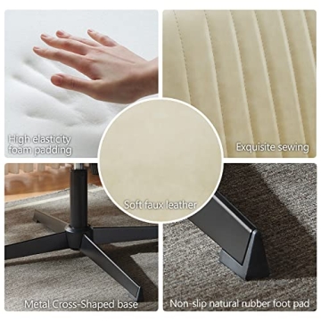 Art Leon Modern Swivel Office Chair with Ottoman