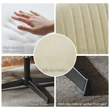 Art Leon Modern Swivel Office Chair with Ottoman