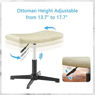 Art Leon Modern Swivel Office Chair with Ottoman