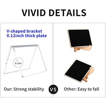 AITEE Mini Tabletop Chalkboard Signs - 10 Pack Acrylic Mini Chalkboard Signs for Food, Weddings, Birthday Parties, Buffet, Bakery