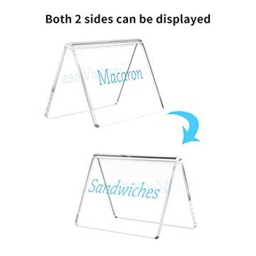 AITEE Mini Tabletop Chalkboard Signs - 10 Pack Acrylic Mini Chalkboard Signs for Food, Weddings, Birthday Parties, Buffet, Bakery