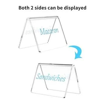 AITEE Mini Tabletop Chalkboard Signs - 10 Pack Acrylic Mini Chalkboard Signs for Food, Weddings, Birthday Parties, Buffet, Bakery