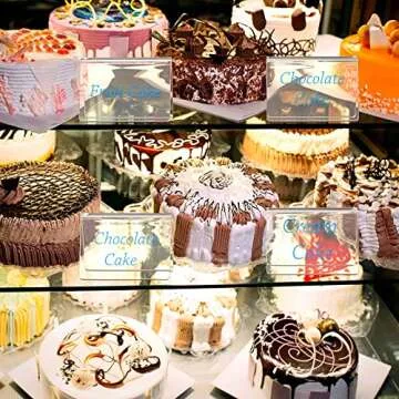 AITEE Mini Tabletop Chalkboard Signs - 10 Pack Acrylic Mini Chalkboard Signs for Food, Weddings, Birthday Parties, Buffet, Bakery