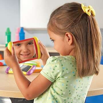 Learning Resources All About Me 2 in 1 Mirrors - 6 Pieces, Ages 18+ Months, Toddler Social Emotional...