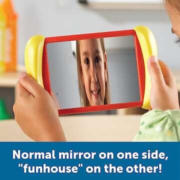 Learning Resources All About Me 2 in 1 Mirrors - 6 Pieces, Ages 18+ Months, Toddler Social Emotional Learning Toys, Mirror for Kids