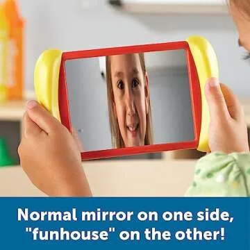 Learning Resources All About Me 2 in 1 Mirrors - 6 Pieces, Ages 18+ Months, Toddler Social Emotional Learning Toys, Mirror for Kids