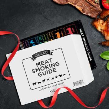 Levain & Co Meat Temperature Magnet & BBQ Smoker Guide - Smoker & Pellet Grill Accessories - Wood, T...