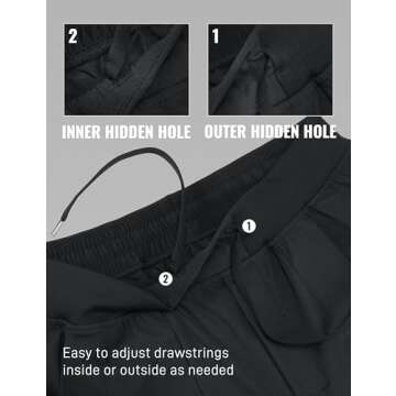 CRZ YOGA All Day Comfy Golf Joggers Pants for Men 30'' Quick Dry Lightweight Stretch Work Casual Sweatpants with Pockets Black X-Large