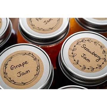 MONEST 2" Label Stickers (500pc) for Jars & Lids