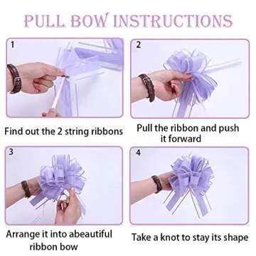 6 PCS Large Pull Bows,Bow for Gift Wrapping,6 inches,Christmas Party Birthday Gift Wedding Ribbon Bows for Wrapping Boxes or Flower Decorations, Valentine's Day Gift Decorations