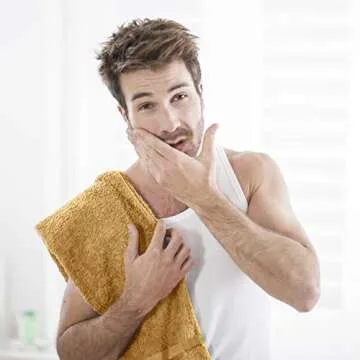 Utopia Towels - Salon Towel, Pack of 24 (Not Bleach Proof, 16 x 27 Inches) Highly Absorbent Cotton Towels for Hand, Gym, Beauty, Spa, and Home Hair Care, Beige