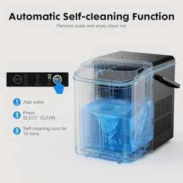 Sweetcrispy Countertop Ice Maker Portable Ice Machine 9 Cubes