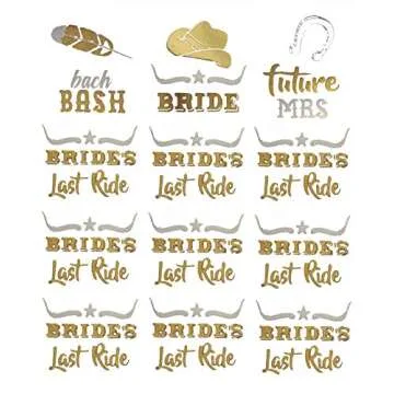 Bachelorettesy Metallic Temporary Tattoos for Bachelorette