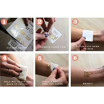 Bachelorettesy Metallic Temporary Tattoos for Bachelorette