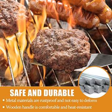 Beijiyi 3-Pack Metal Spatula Turner for Cooking