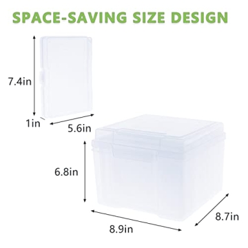 IDekooror Photo Storage Box with Inner Cases for 5" x 7" Photos