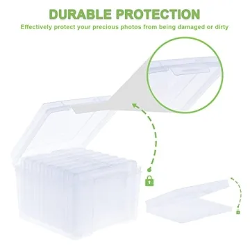 IDekooror Photo Storage Box with Inner Cases for 5" x 7" Photos