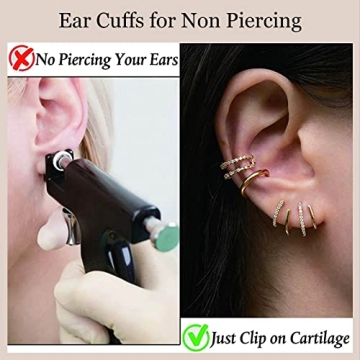 16 Pcs Non Piercing Clip on Earrings Set for Women