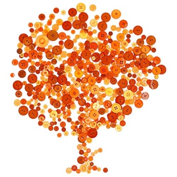 Rustark 650Pcs Resin Buttons Favorite Findings Basic Buttons 2 and 4 Holes Craft Buttons for Arts, D...