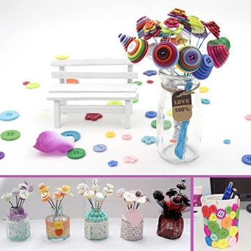 Rustark 650Pcs Resin Buttons for Arts and Crafts