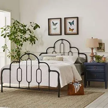 Amazon Brand – Stone & Beam Vintage Farmhouse Living Room Table Lamp With Light Bulb - 14 x 14 x 28.75 Inches, Distressed White