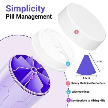 Betife Extra Large Pill Organizer for Daily & Weekly Meds