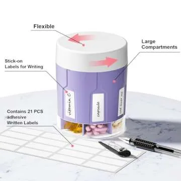 Betife Extra Large Pill Organizer for Daily & Weekly Meds