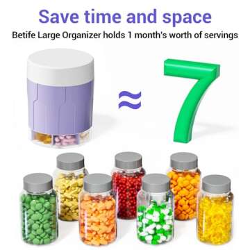 Betife Extra Large Pill Organizer for Daily & Weekly Meds