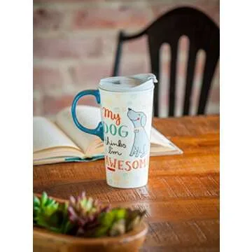 My Dog 17 OZ Ceramic Travel Cup - 4 x 5 x 7 Inches