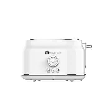 CULINARY CHEF, 2 Slice Toaster, Retro Style, Wide Slot for Bread, English Muffins, Croissants, and B...