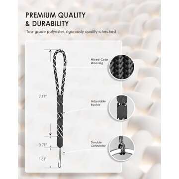 Avorast Hand Wrist Strap Lanyard, 6 Pack Adjustable Colorful Nylon Hand Wrist Straps for GoPro, Camera, Keys, Keychain, Phone, USB Flash Drive, Wallet, ID Name Tag Badge (Mixed Vibrant)