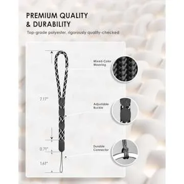 Avorast Hand Wrist Strap Lanyard, 6 Pack Adjustable Colorful Nylon Hand Wrist Straps for GoPro, Camera, Keys, Keychain, Phone, USB Flash Drive, Wallet, ID Name Tag Badge (Mixed Vibrant)