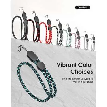 Avorast Hand Wrist Strap Lanyard, 6 Pack Adjustable Colorful Nylon Hand Wrist Straps for GoPro, Camera, Keys, Keychain, Phone, USB Flash Drive, Wallet, ID Name Tag Badge (Mixed Vibrant)