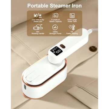 Travel Steamer Iron for Quick & Convenient Garment Care