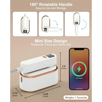 Travel Steamer Iron for Quick & Convenient Garment Care
